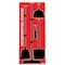 5S Supplies 5S Housekeeping Shadow Board Broom Station Version 1 - Red Board / Black Shadows No Broom HSB-V1-RED-BO - alternate 1
